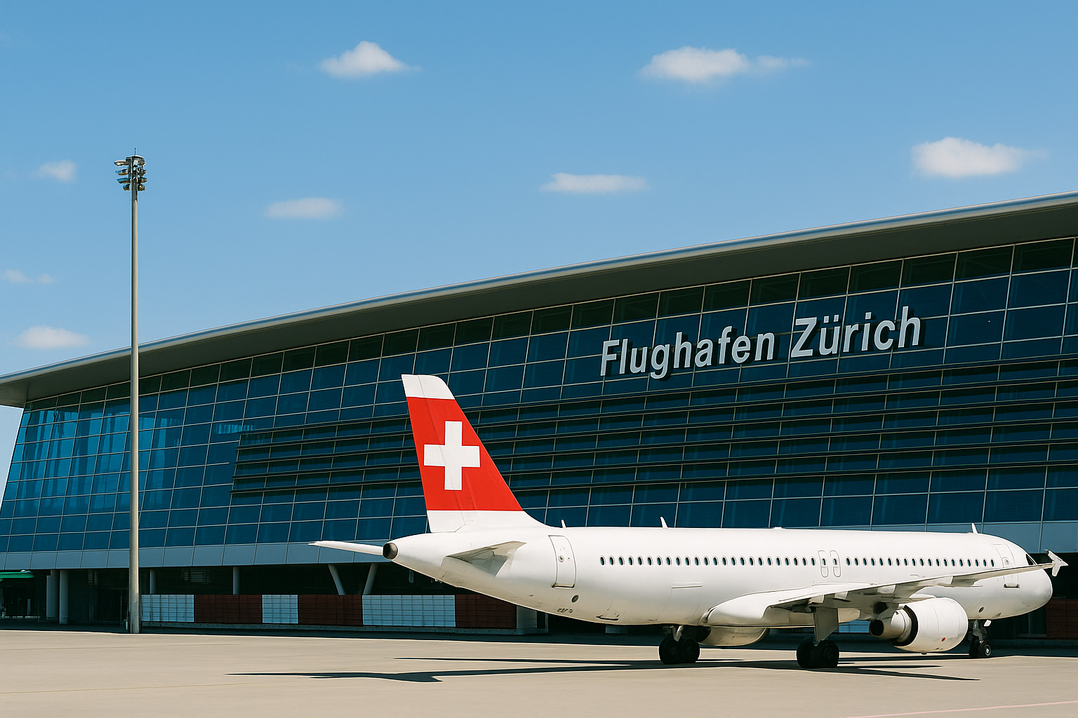 Swiss Aircraft At Flughafen Zurich Terminal